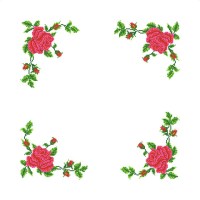 Набор салфетка для вышивки крестом Розы кксн (бязь) 004